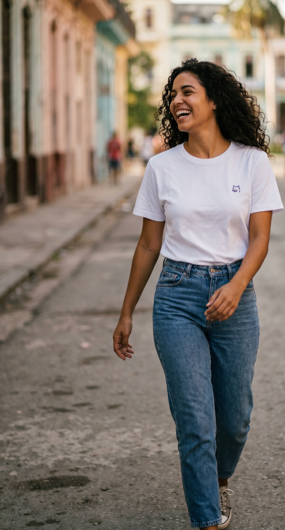 the cat high-waisted tee