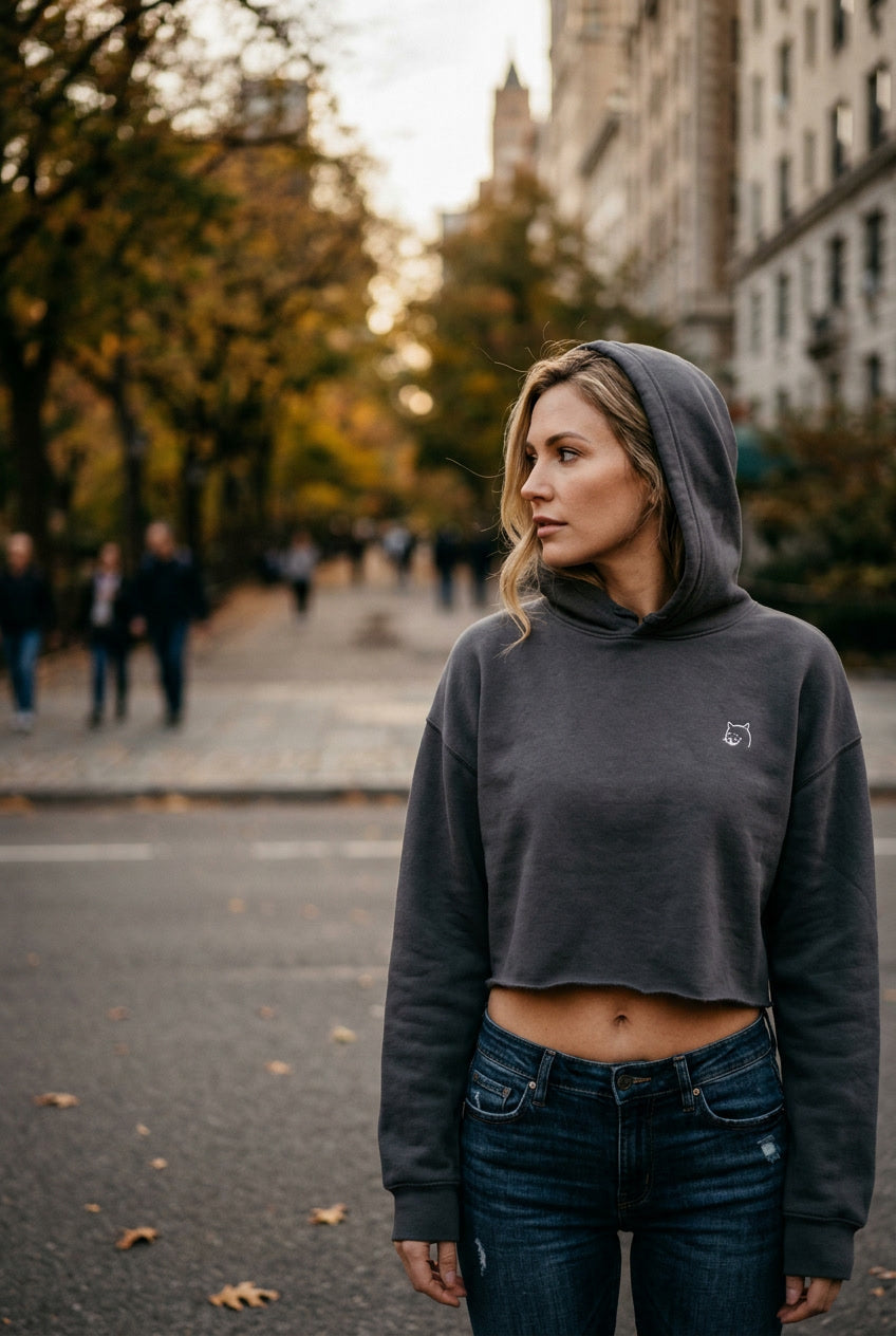 the cat crop hoodie