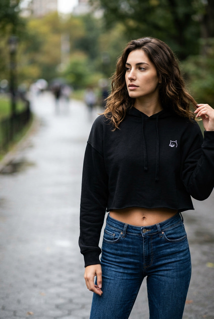 the cat crop hoodie