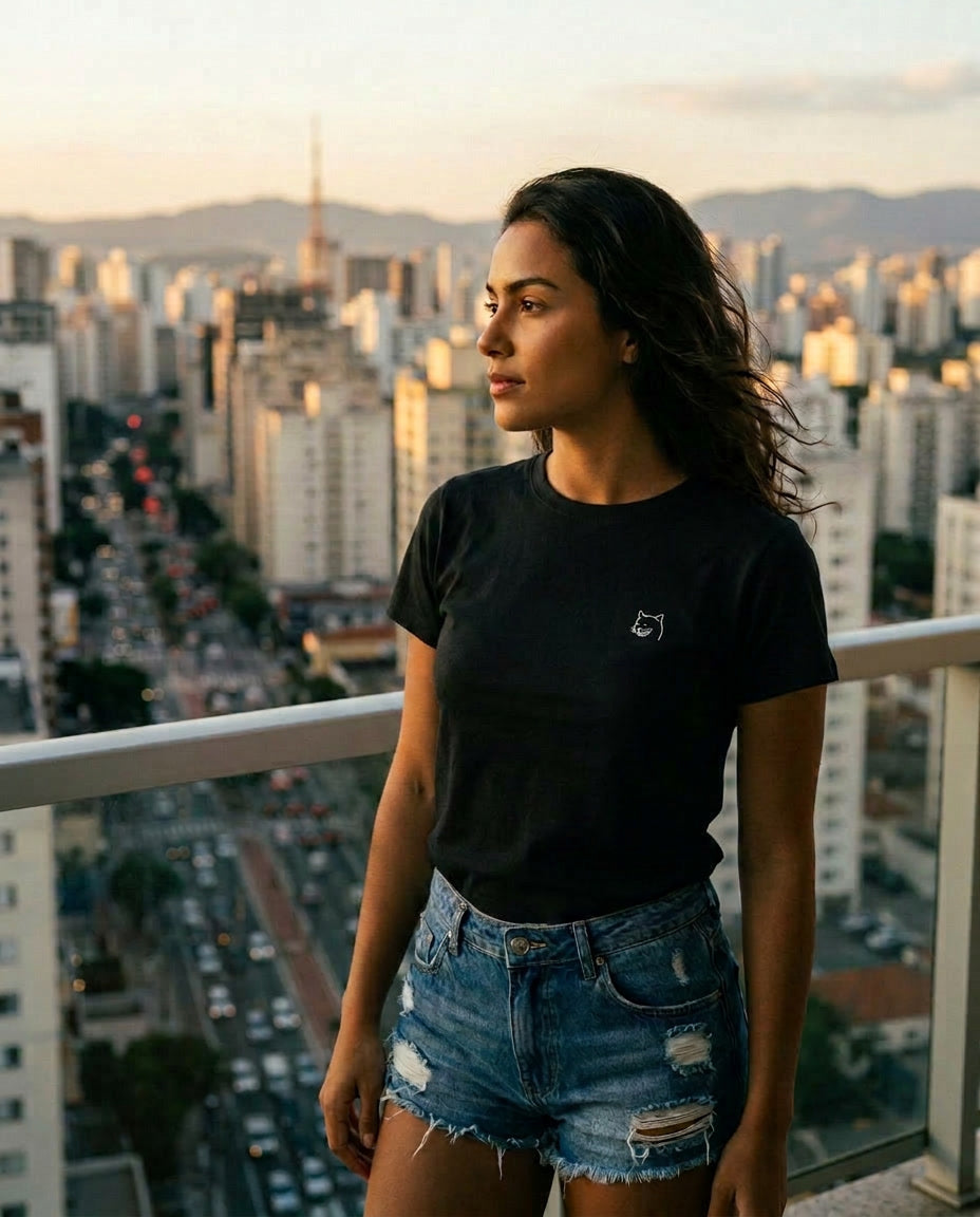 the cat high-waisted tee